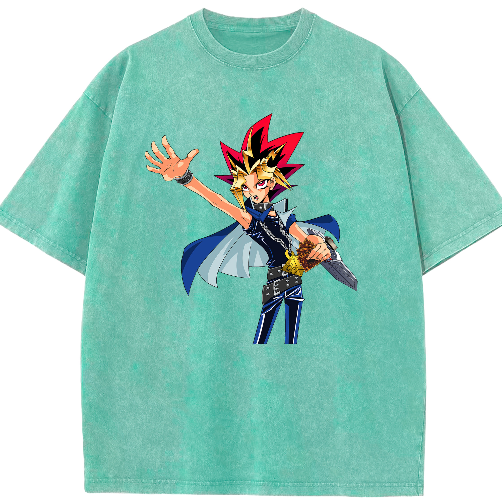 （画像用） 遊☆戯☆王 Yu-Gi-Oh! 綿100% ヴィンテージ風 半袖Tシャツ（フロントプリント）